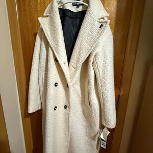 Karl Lagerfeld Cream Teddy Jacket